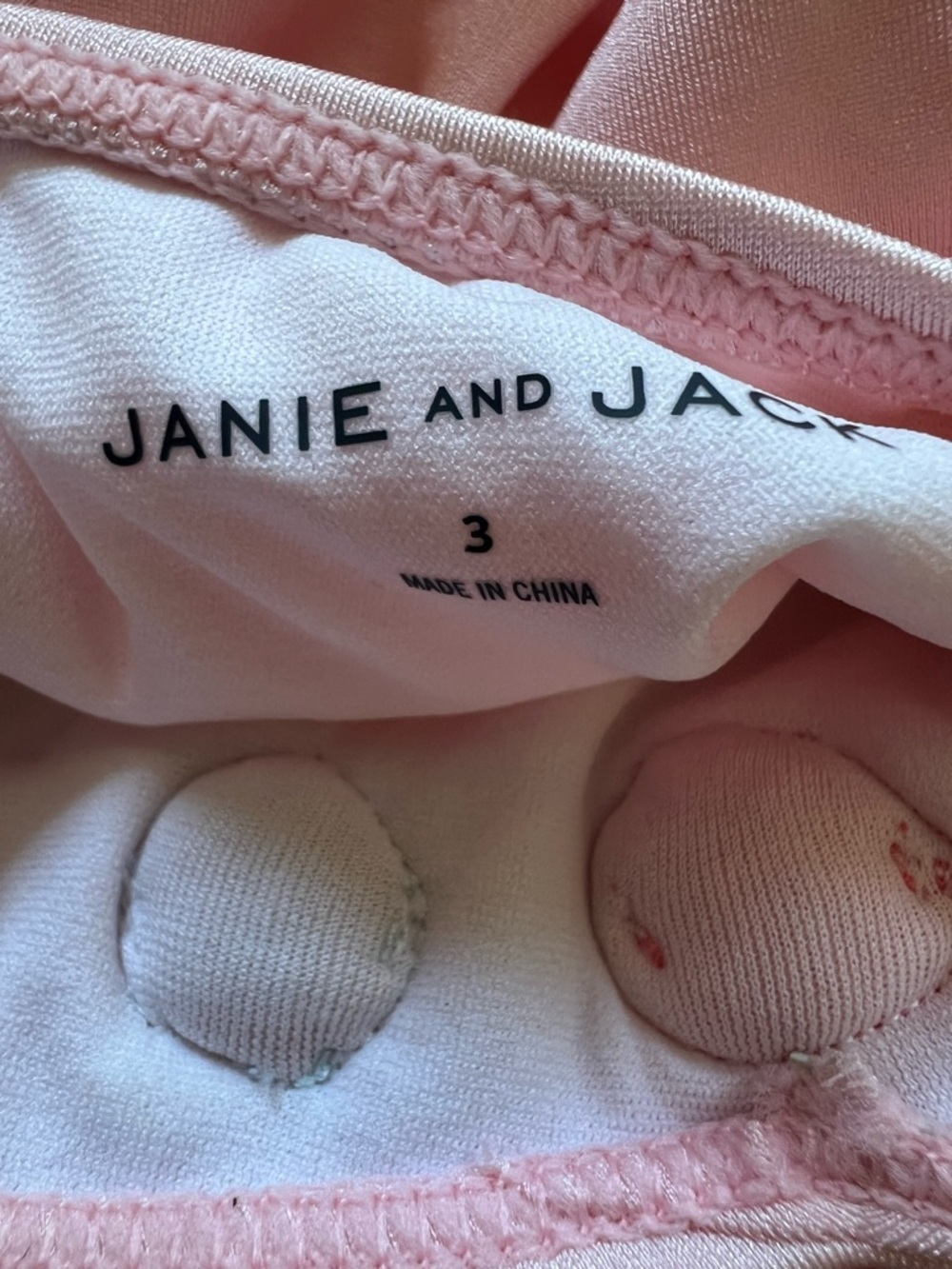 Jamie and Jack Pink and Mint Floral Appliqué One-Piece swimsuit - Picture 3 of 3